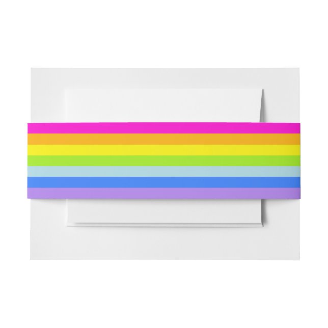Rainbow stripe stationary belly band (Front Example)