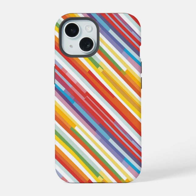 Rainbow Stripe Swirl Iphone Case (Back)
