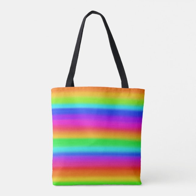 Rainbow Stripe Tote Bag (Back)