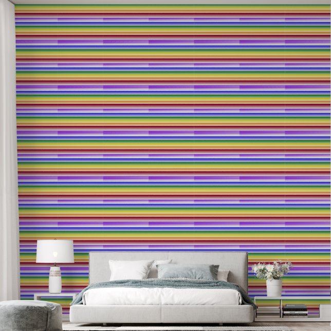 Rainbow Stripe  Wallpaper (Bedroom)