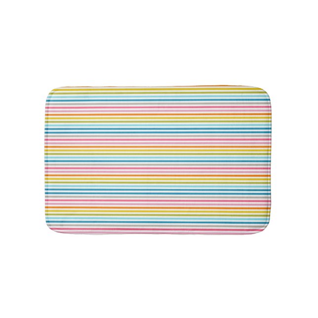 Rainbow Striped Bath Mat (Front)