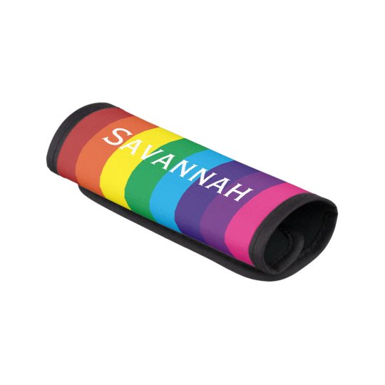Rainbow Striped Custom Luggage Handle Wrap