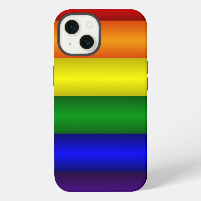 Rainbow Striped Iphone Case (Back)