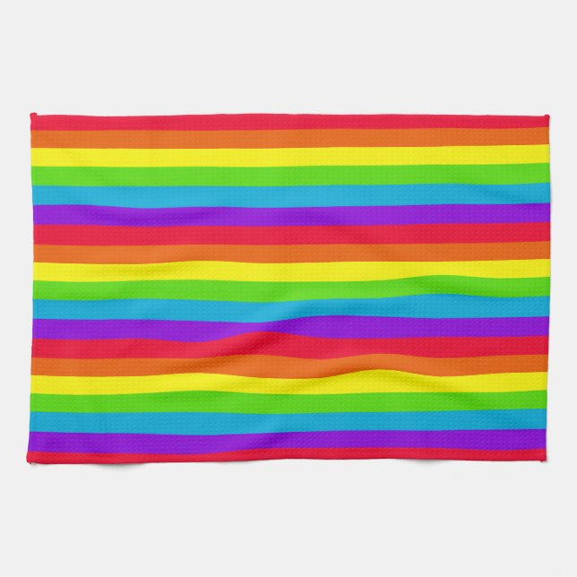 Rainbow Striped Kitchen/Hand Towel (Horizontal)