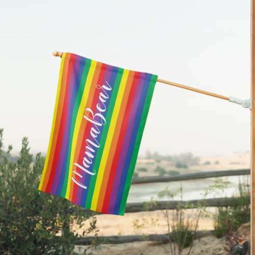 Rainbow Striped Large Flag