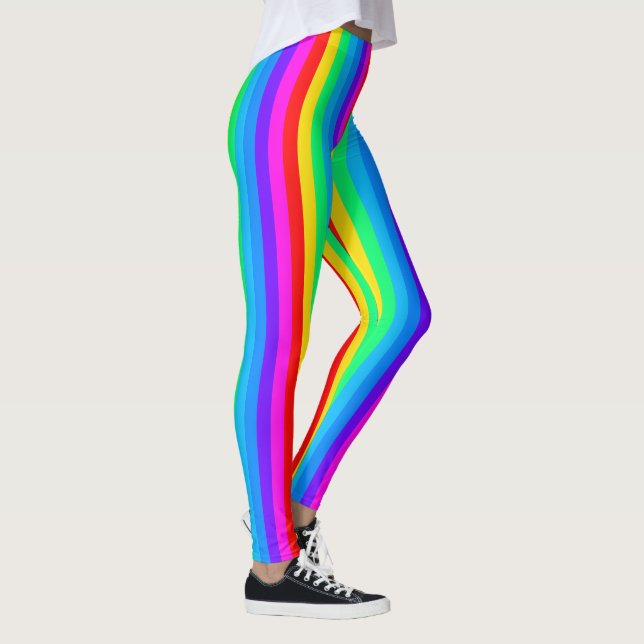 Rainbow Striped Leggings (Right)