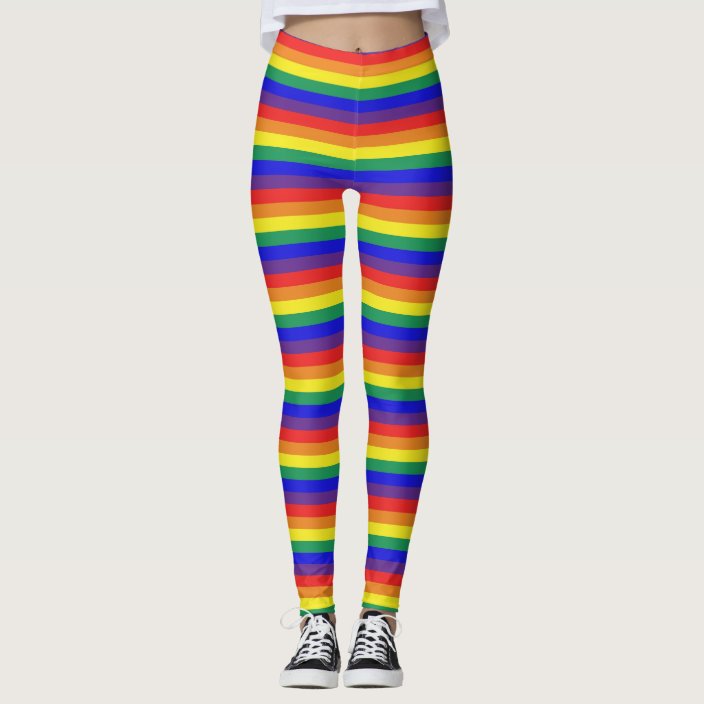 Rainbow Striped Leggings | Zazzle.com
