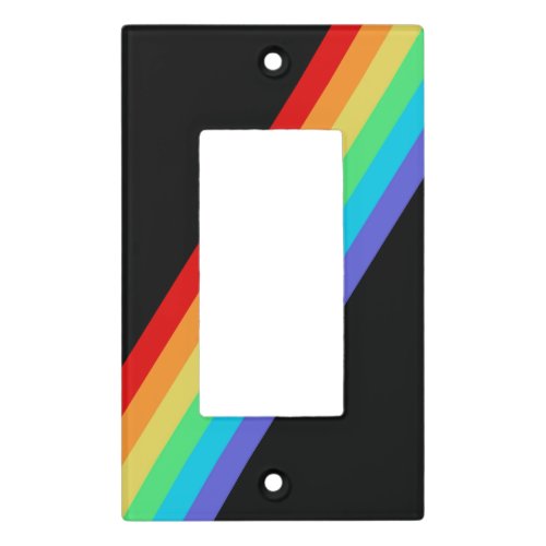 Rainbow Striped Light Switch Cover Single Rocker