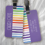 Rainbow Striped Monogram  Luggage Tag<br><div class="desc">Looking for a unique and personalized gift for someone special? Check out our custom striped monogram design! Perfect for Christmas,  this luggage tag can be personalized with a name of your choice. Order yours today!</div>