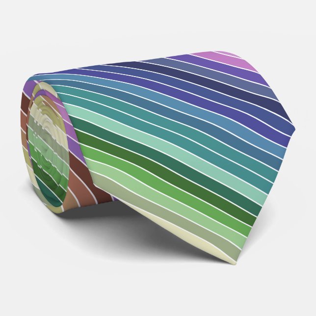 Rainbow Striped Neck Tie (Rolled)