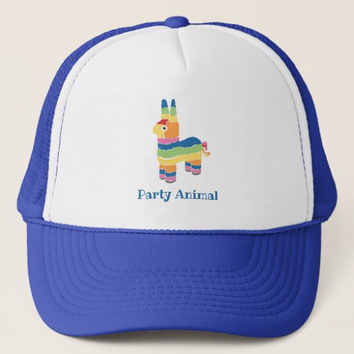 Rainbow Striped Pinata Custom Message Trucker Hat
