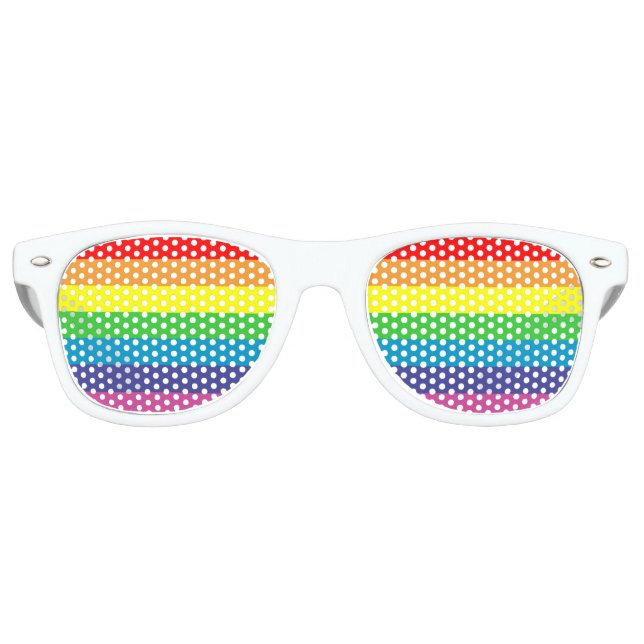 rainbow striped retro sunglasses (Front)