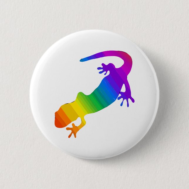 Rainbow Striped Salamander Button (Front)
