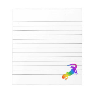 Rainbow Striped Salamander Lined Notepad