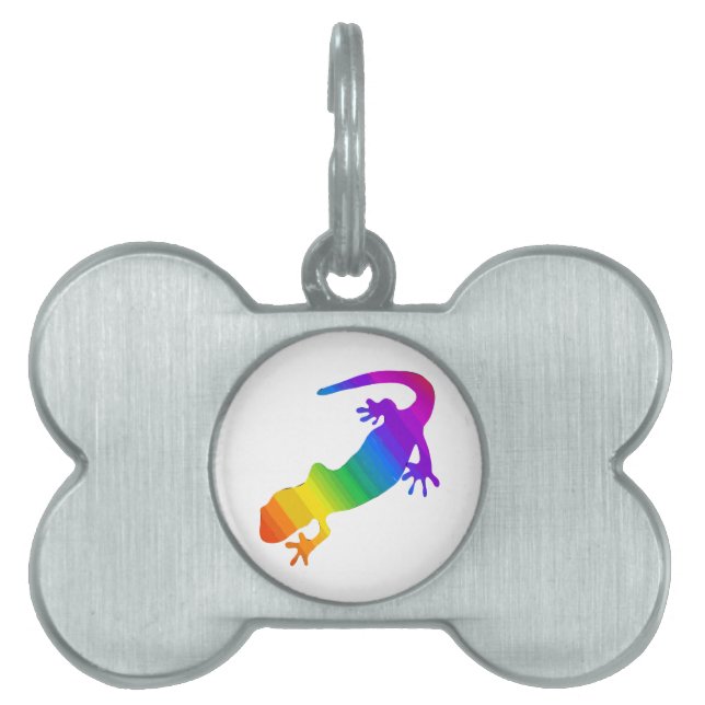 Rainbow Striped Salamander Pet Tag (Front)