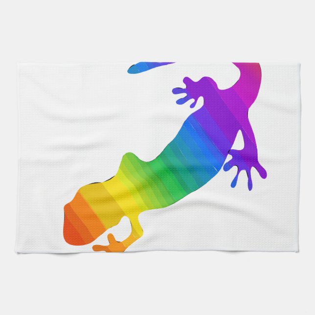 Rainbow Striped Salamander Towel (Horizontal)