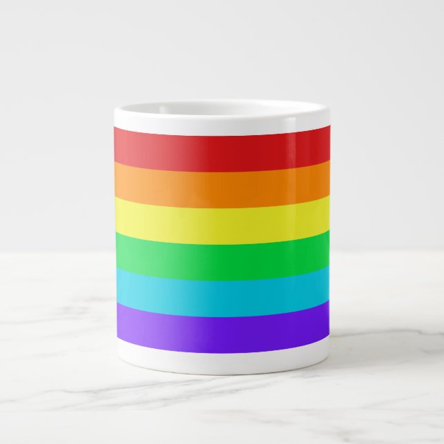 Rainbow Stripes 1 Jumbo Mug (Front)