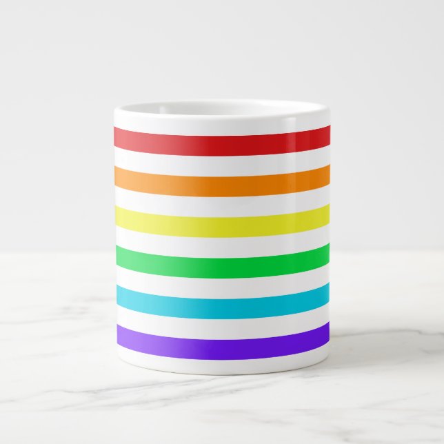 Rainbow Stripes 2 Jumbo Mug (Front)