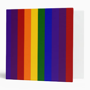 Rainbow Stripes 3 Ring Binder