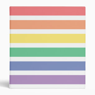 Rainbow Stripes 3 Ring Binder