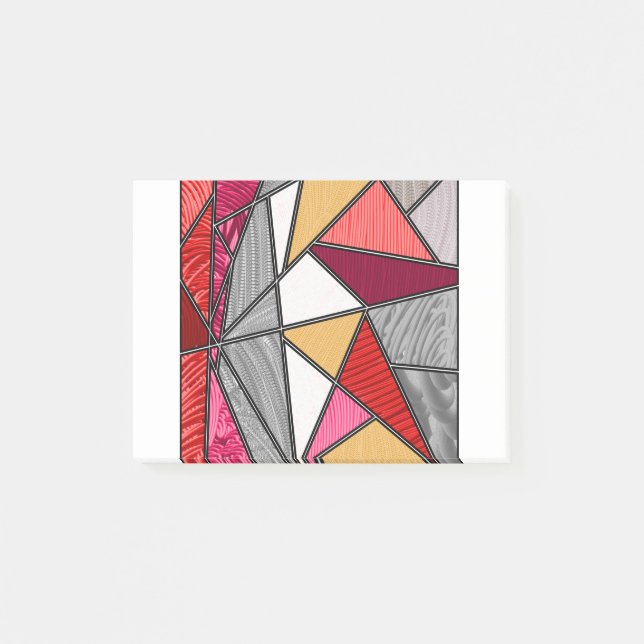 Rainbow Stripes Abstract Design Post-it Notes (Front)