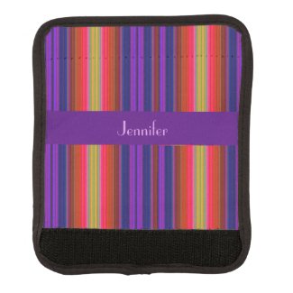 Rainbow Stripes Abstract Luggage Handle Wrap