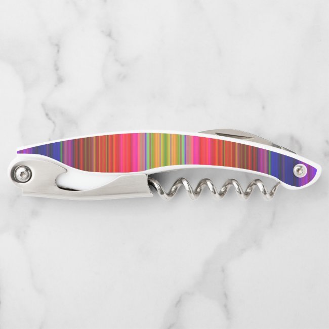 Rainbow Stripes Abstract Pattern Corkscrew