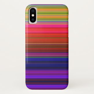 Rainbow Stripes Abstract Pattern iPhone X Case