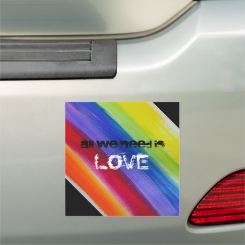 Rainbow Stripes Air Freshener Car Magnet