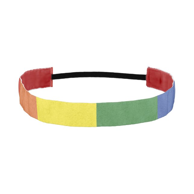 Rainbow stripes athletic headband (Front)