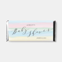 Rainbow Stripes Baby Shower Hershey Bar Favors