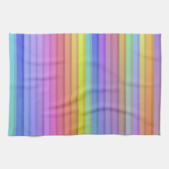 Rainbow Stripes Background Towel (Horizontal)