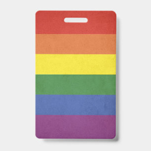 Rainbow stripes badge