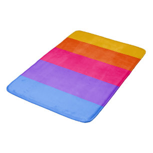 Rainbow Stripes Bath Mat