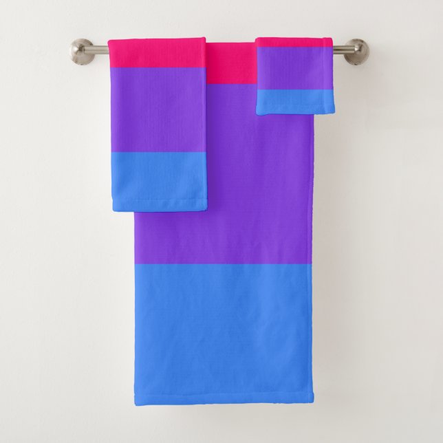 Rainbow Stripes Bath Towel Set (Insitu)