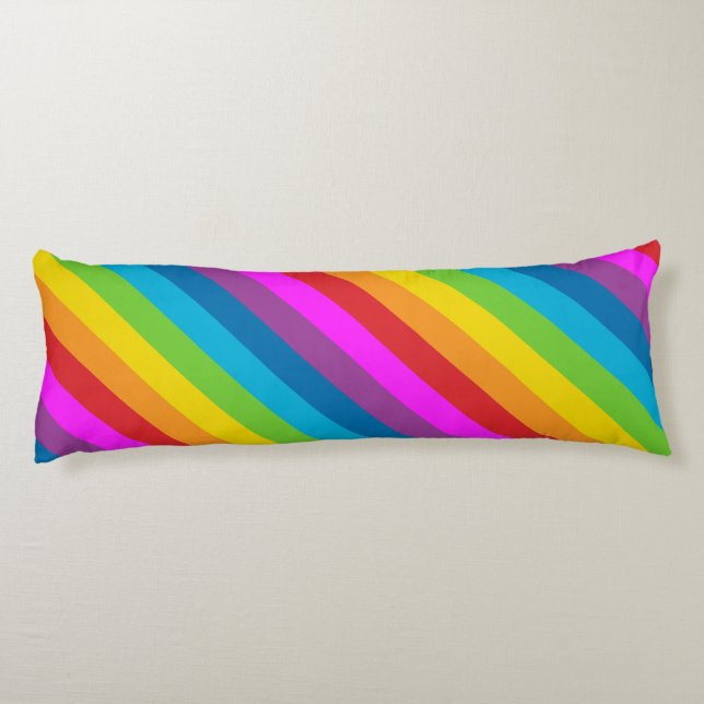 Rainbow Stripes Body Pillow (Back)