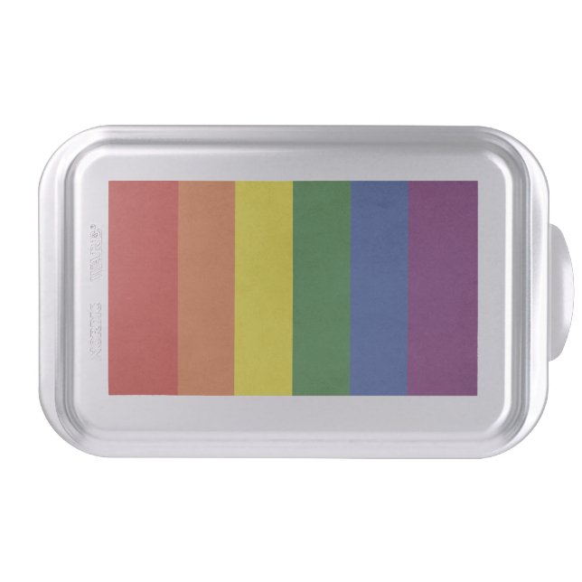 Rainbow stripes cake pan (Front)