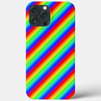 Rainbow Stripes Iphone 13 Pro Max Case by ZionMade at Zazzle