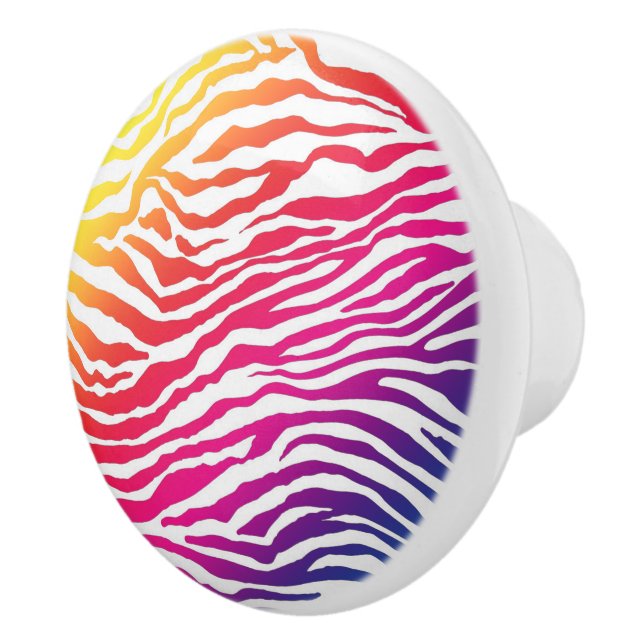 Rainbow Stripes Ceramic Knob (Right)