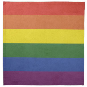 Rainbow stripes cloth napkin