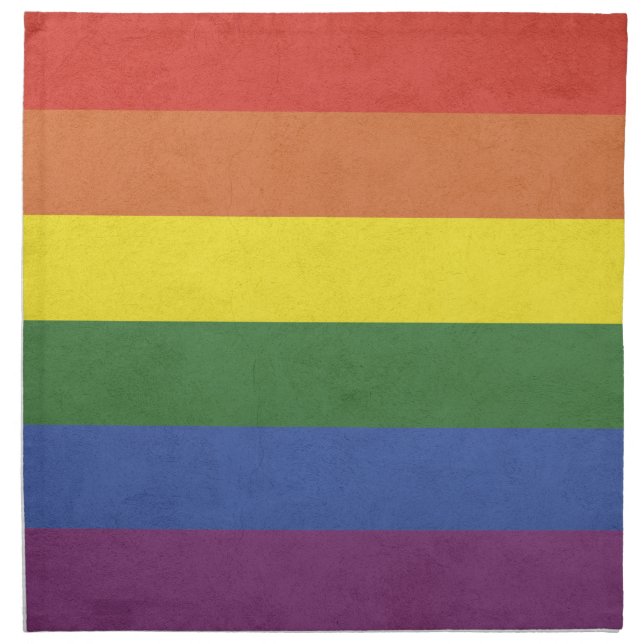 Rainbow stripes cloth napkin (Front)
