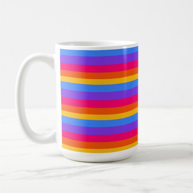 Rainbow Stripes Coffee Mug (Left)