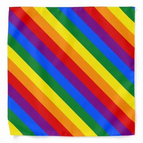 Rainbow Stripes Colorful Bandana For People  Pets