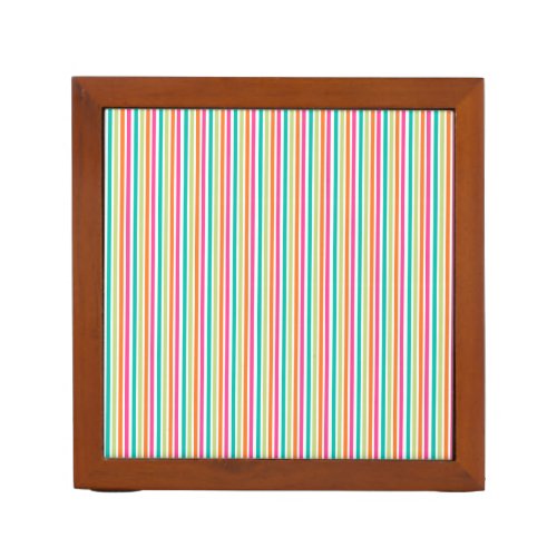 Rainbow stripes colorful lines desk organizer