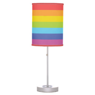 Rainbow Stripes Colorful Table Lamp