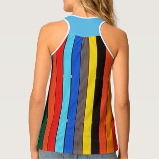 Rainbow stripes colorful women's 