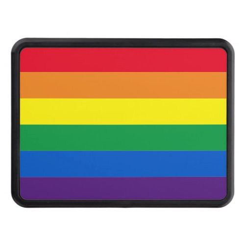 Rainbow stripes colors Lgbt Lgbtq gay flag Hitch Cover
