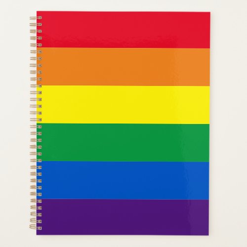 Rainbow stripes colors Lgbt Lgbtq gay flag Planner