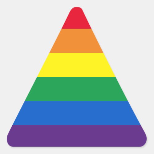 Rainbow stripes colors Lgbt Lgbtq gay flag Triangle Sticker