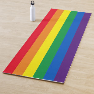 Rainbow stripes colors Lgbt Lgbtq gay flag Yoga Mat